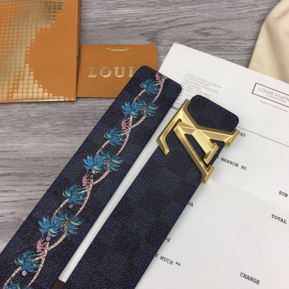 Louis Vuitton Мужской двусторонний ремень 4.0см RE_0905LV8