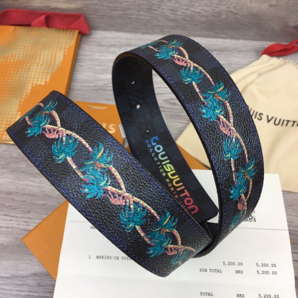 Louis Vuitton Мужской двусторонний ремень 4.0см RE_0905LV8