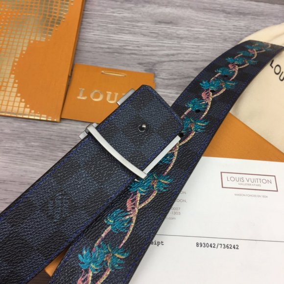 Louis Vuitton Мужской двусторонний ремень 4.0см RE_0905LV8