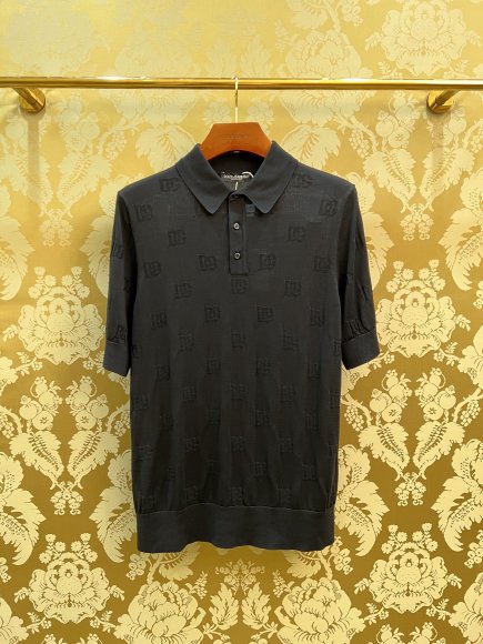 Dolce & Gabbana - Мужская шерстяная футболка поло DZ_1501DG8 Dolce & Gabbana - Мужская шерстяная футболка поло DZ_1501DG8