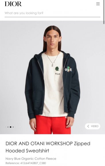 Dior & Otani Workshop - Мужская кофта толстовка DZ_1403DI11 Dior & Otani Workshop - Мужская кофта толстовка DZ_1403DI11