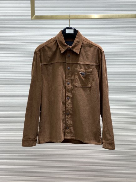 Prada - Мужская вельветовая рубашка штаны брюки костюм TI_2606PR5 Prada - Мужская вельветовая рубашка штаны брюки костюм TI_2606PR5