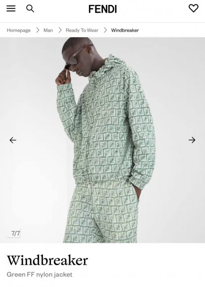 Fendi - двухсторонняя куртка ветровка DZ_2907FE6