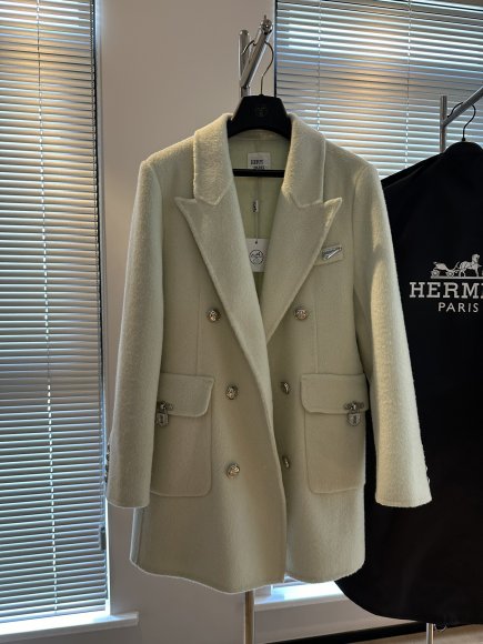 Hermes - Женское шерстяное пальто WJ_1809HE3 Hermes - Женское шерстяное пальто WJ_1809HE3