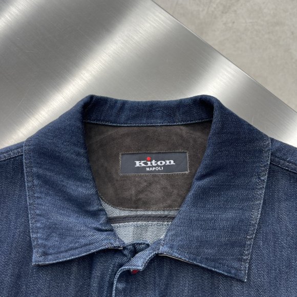 Kiton Napoli - Мужская джинсовая куртка рубашка TJ_0310KI3 Kiton Napoli - Мужская джинсовая куртка рубашка TJ_0310KI3