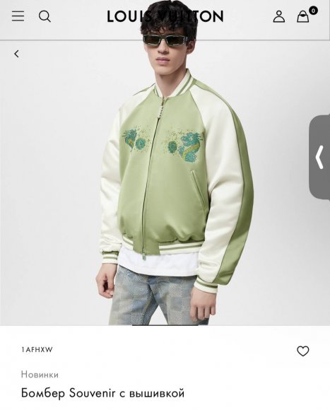 Louis Vuitton Souvenir - Мужская куртка бомбер ветровка DZ_2903LV1 Louis Vuitton Souvenir - Мужская куртка бомбер ветровка DZ_2903LV1