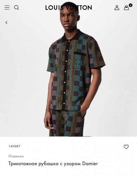 Louis Vuitton Damier - Мужская рубашка TI_3007LV7