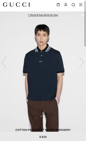 Gucci Lido Pre-Fall - Мужская футболка поло DZ_0305GU1