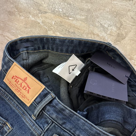 Prada - Мужские утепленные штаны джинсы MI_1911PR5