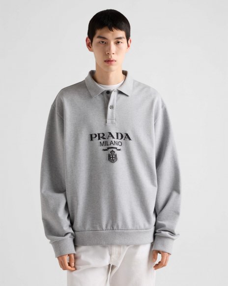 Prada Polo - Мужская кофта поло свитшот TJ_0210PR5