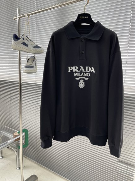 Prada Polo - Мужская кофта поло свитшот TJ_0210PR5